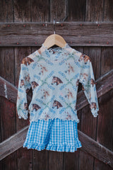The {Spring Horses} 2-Piece Set